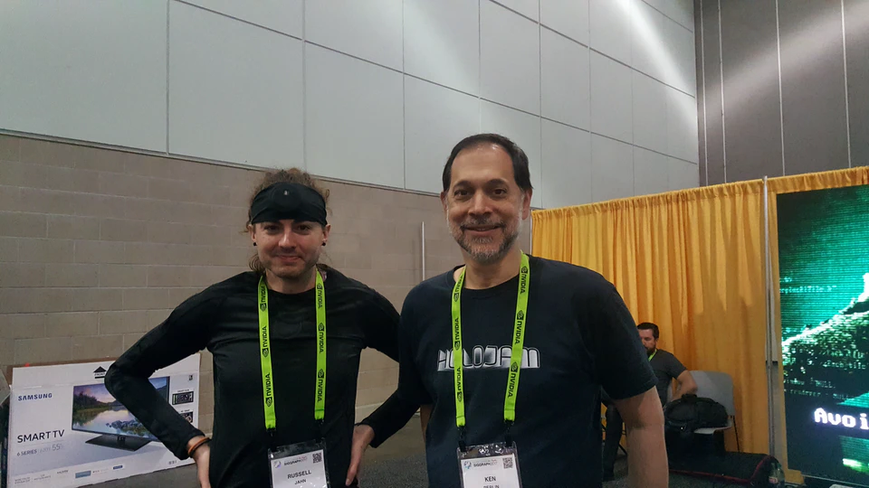 The Enflux trade show booth and motion capture demonstration.