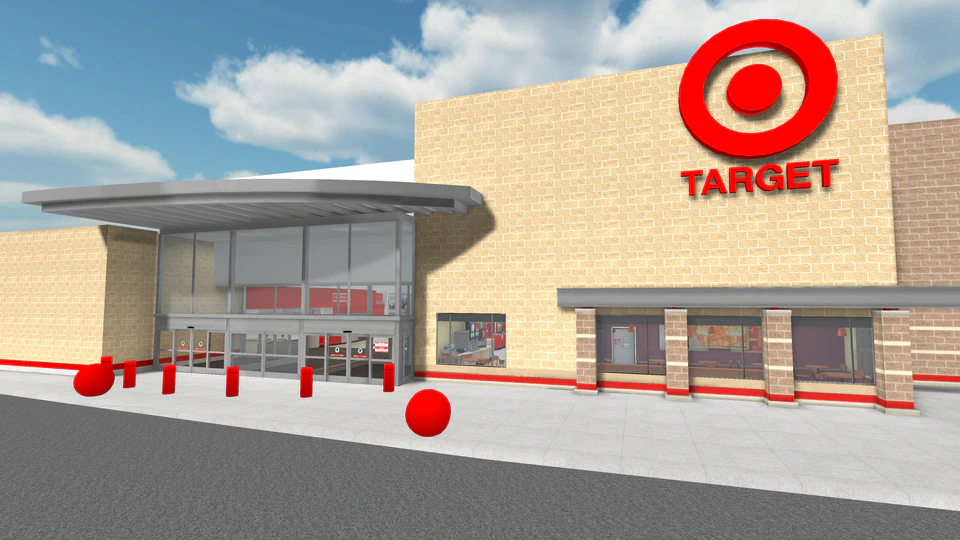 A 3D Target store model in the ShopperMX retail planning software.